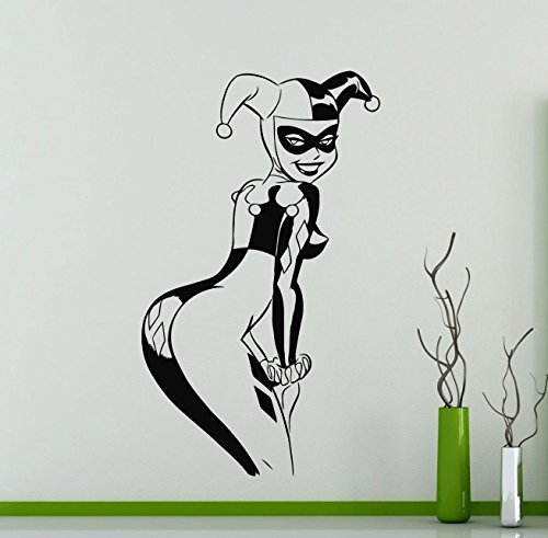 Harley Quinn Wall Decal Superhero Sticker Comics Art Home Decoration Any Room Waterproof Sticker (213su)