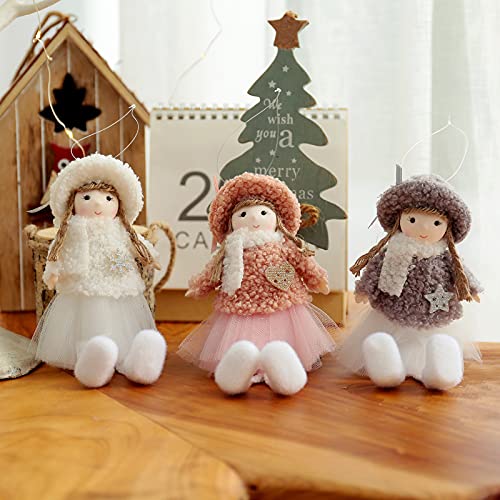 Plush Hat Angel Pendant - Net Yarn Plush Angel Pendant Christmas Decors Christmas Tree Decor Home Decors,Yellow Ornaments For Christmas Tree Black Christmas Tree Decorations #TOP3