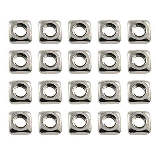 E-Outstanding M4 Square Nut 20Pcs 304 Stainless Steel Quadrate Nuts Fasteners Accessories #TOP11
