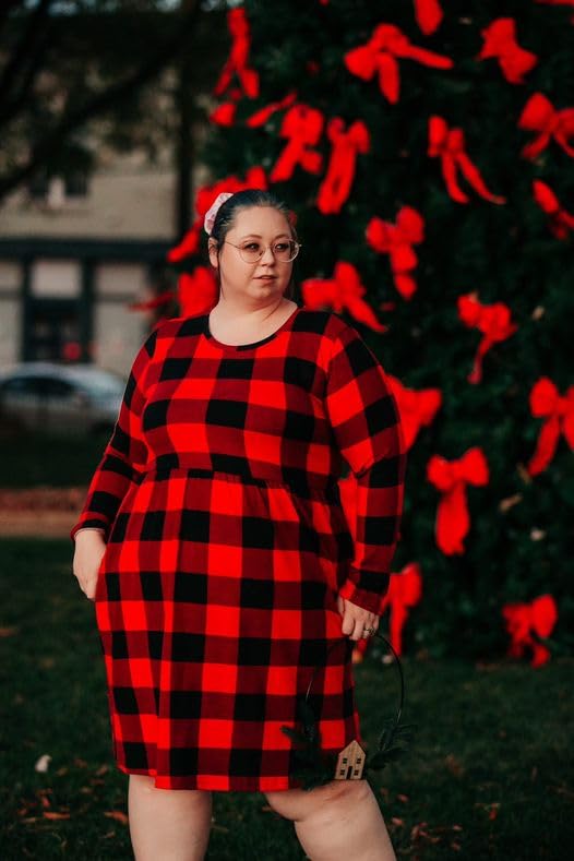 Image of RITERA Plus Size Dresses for Curvy Women Summer Spring Womens Dress V Neck Short Sleeve Casual Dress with Pockets XL-5XL