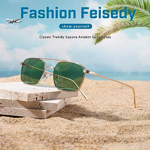 FEISEDY-Fashion-Square-Aviator-Sunglasses-Women-Men-Trendy-Retro-Metal-Frame-Sun-Glasses-Candy-Color-Lens-B1036