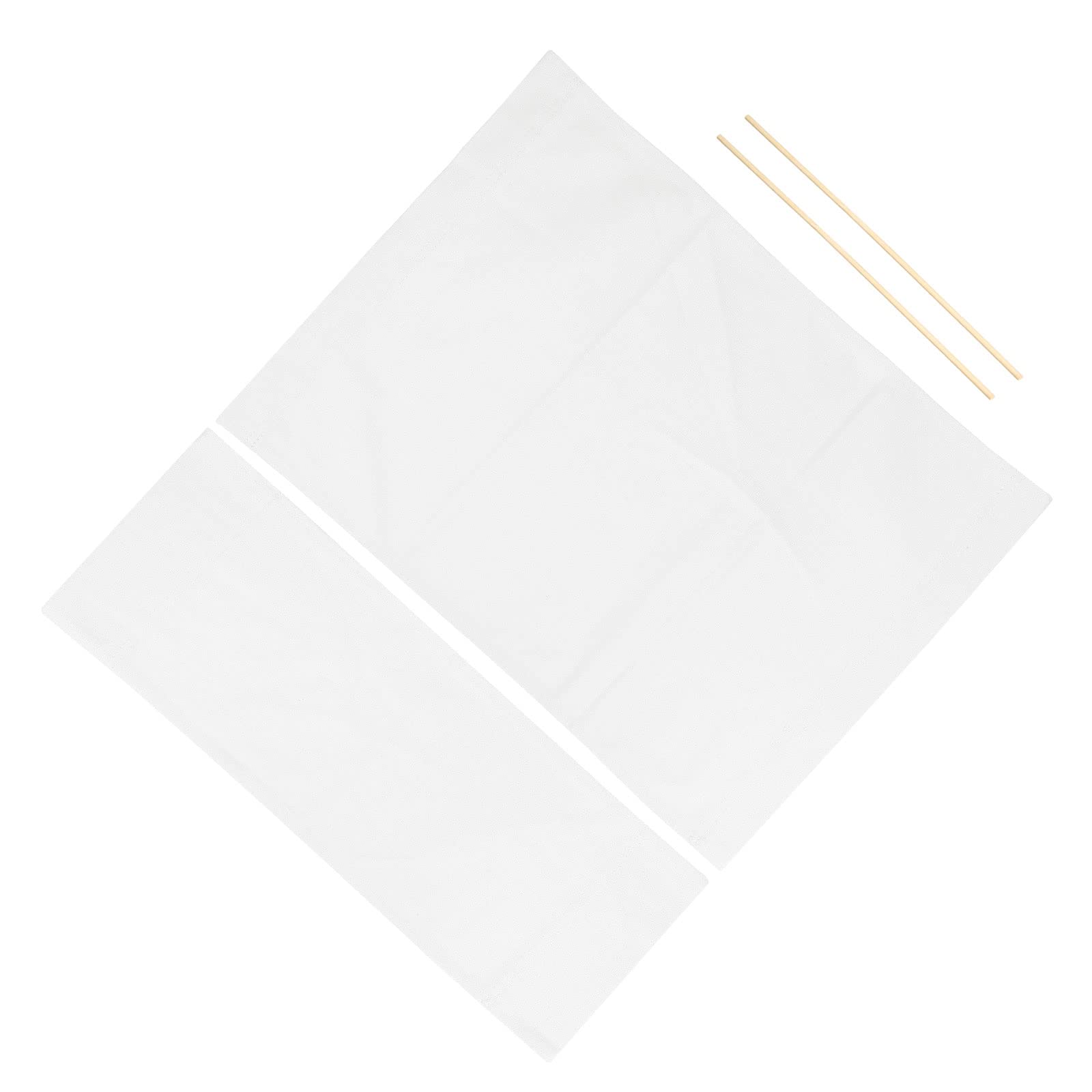 PATIKIL Director Chair Accessories Set, Makeup Artist Chair Canvas Replacement Kit with 2 Round Sticks, White