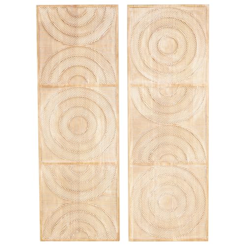 Deco 79 Wood Geometric Home Wall Decor Carved Panel Arch