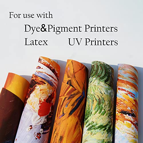 255 Polyester Canvas Roll 13Inchx 40Ft Waterproof Matte Inkjet Canvas For Decorative Painting Advertising And Wide Format Inkjet Printing 13Inchx40Ft #TOP4