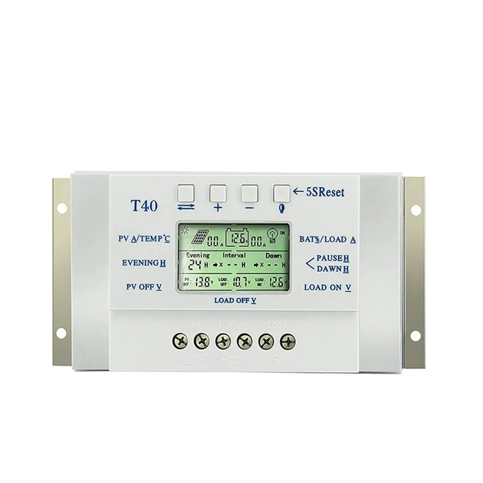 Controlador de carga Solar MPPT, 1 Uds., 40A, 20A, 12V, 24V, regulador Solar automático con carga de pantalla, Control de temporizador Dual PV Max 48VDC(40A)