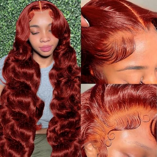 METDIO Reddish Brown Lace Front Wig 13X6 Body Wave Lace