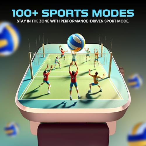 Image of GameSir H9 Smartwatch - Big Display | Bluetooth Calling | Heart Rate & SpO2 Monitor | 100+ Sports Modes | Long Battery | IP68 Waterproof | TFT Display | Design for Men & Women (Maroon)