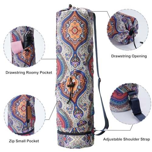 image for sportsnew Yoga Mat Bag with Water Bottle Pocket and Bottom Wet Pocket,