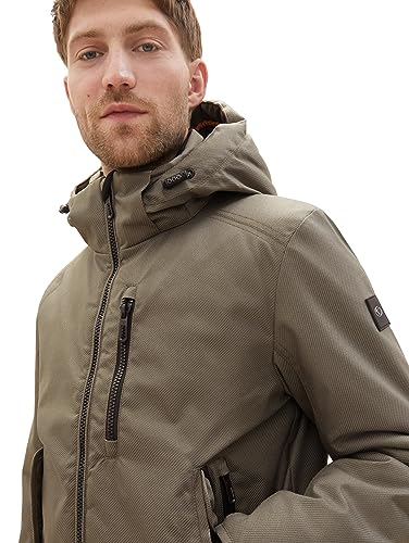 TOM TAILOR Herren Blouson Winterjacke mit Abnehmbarer Kapuze – Ansicht 6