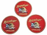 Baywatch TV Series Lifeguard 4" Diameter Set of 3 Embroidered PATCHES