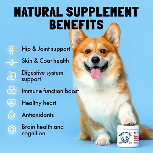 Dog Vitamins - 30 Multivitamins Chews W/Glucosamine Chondroitin, Probiotics Digestive Enzymes And Omegas - Supplement For Overall Health - Joint Support, Immune Health, Skin And Heart Health #TOP2