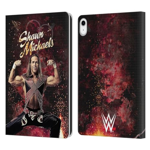 Head Case Designs Officially Licensed WWE LED Image Shawn Michaels Leather Book Wallet Case Cover Compatible with Apple iPad 10.9 (2022)