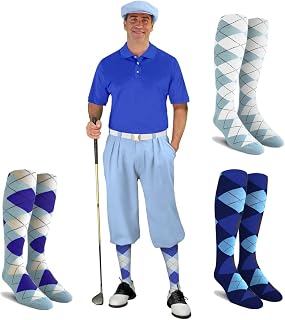 Golf Knickers Mens Albatross Golf Outfit - Golf Cap, 3 Argyle Socks