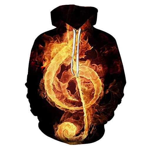 Sweat à capuche pour enfants 3D pull manches longues imprimé musical vêtement enfant 4-16 ans