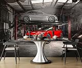TUNDJ - Car Wallpaper Murals Peel and Stick for Auto Repair Maintenance and Beauty Shops 82'x57'