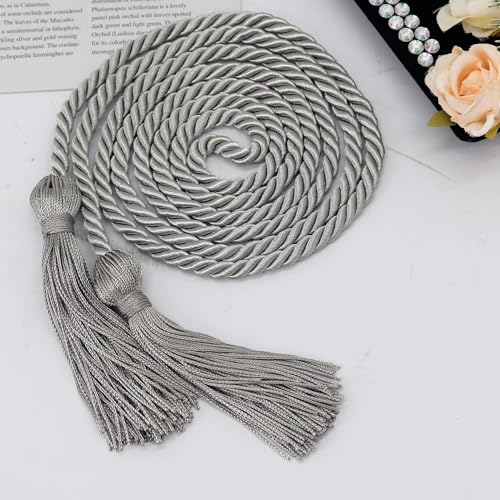 Image of GraduationMall Polyester Graduation Honor Cord 68 inch Grey