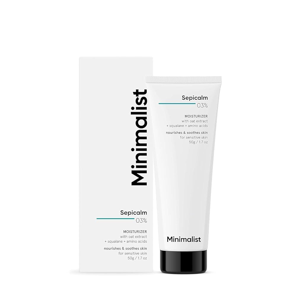 Minimalist 3% Sepicalm With Oats Face Moisturizer Cream for Sensitive Skin  | Lightweight | Calming | Reduces Redness | Soothes Skin | 50g : Amazon.in:  Beauty
