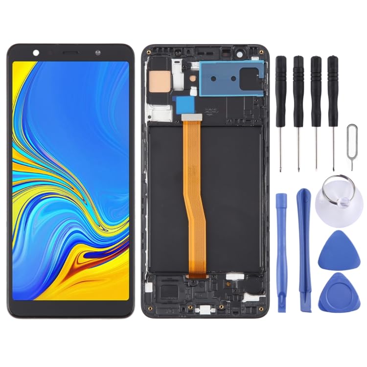 Écran LCD complet Galaxy A7 SM-A750F réparer un affichage cassé avec le bloc vitre et cadre