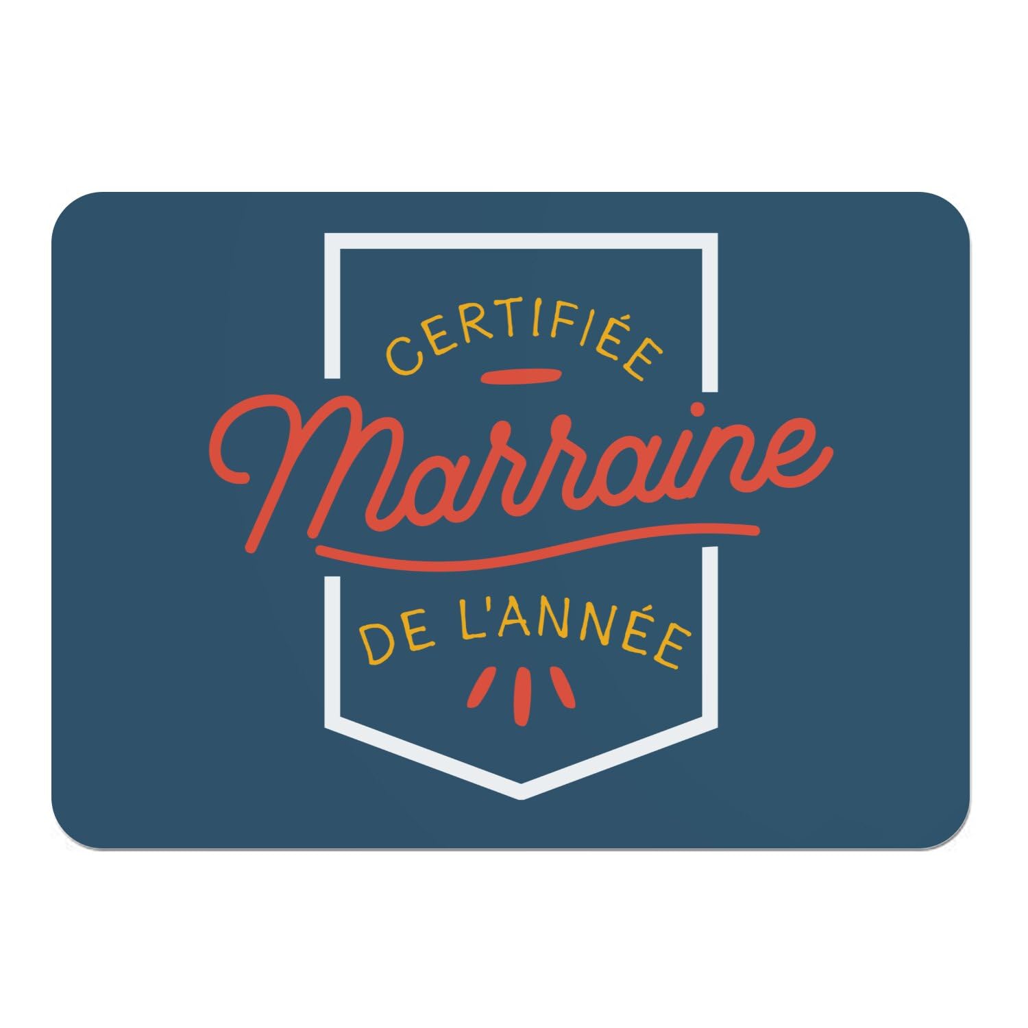 Napperons bleu en liège 39,5x28,5 cm cadeau marraine de l'année