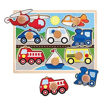 Misc. Vehicles Jumbo Knob Puzzle Book