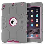 iPad Mini Case, iPad Mini 2 Case,iPad Mini 3 Case,TOPSKY [Robot Series] High Impact Armor Defender Shockproof Heavy Duty Case Cover for iPad Mini/iPad Mini 2/ iPad Mini 3, Grey Pink