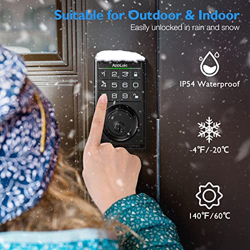 Apploki Smart Lock, Electronic Keypad Deadbolt Lock, Keyless Entry Door Lock With Auto-Lock, 100 User Codes, Anti-Peeping Password, Easy To Install And Program, Keypad Door Lock For Home Bedroom #TOP7