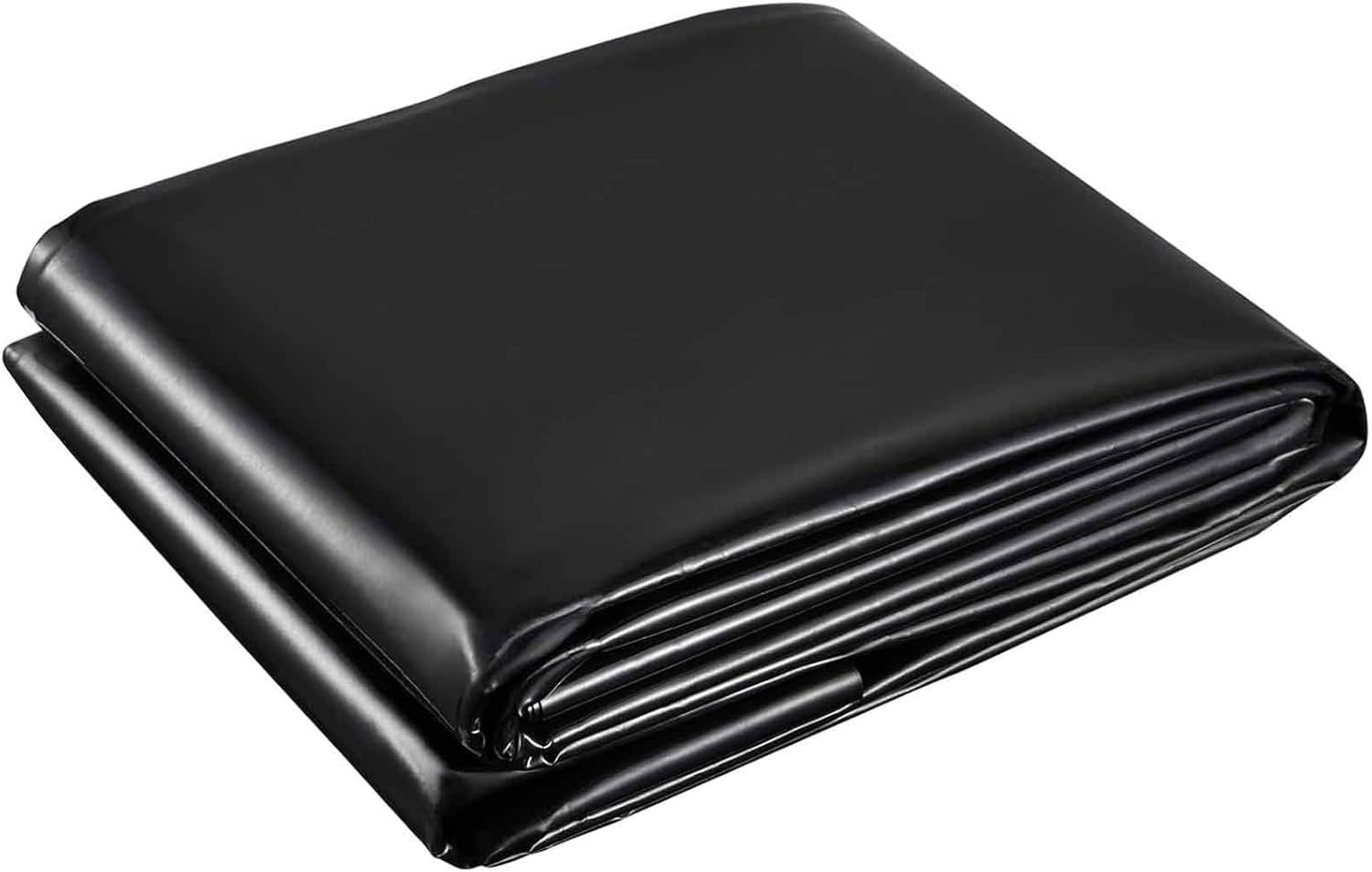 HDPE Pond Liners Underlay - 5 Mil Flexible Black Fish Pond Film, Impermeable Membrane, Easy to Cut, Preformed Lining for 19.7x29.5ft Water Gardens