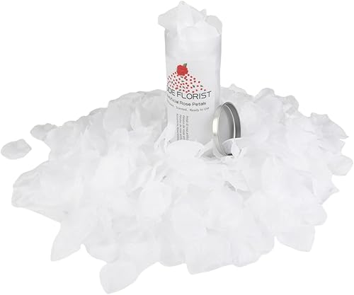 Miniatura 6 de CODE FLORIST 1100 pétalos de rosa de seda blanca para el día de San Valentín, noche romántica, boda, propuesta de decoración de flores de