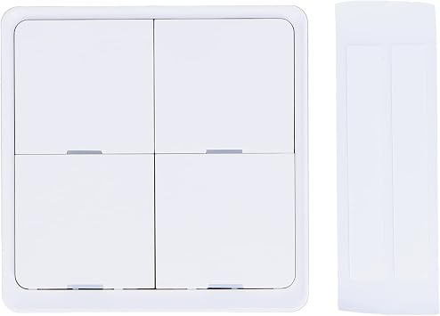 Zigbee WiFi 2.4GHz 4Gang Wireless Scene Switch Controller, Intelligent Home Device Control for Bedroom Living Room, Smooth Response