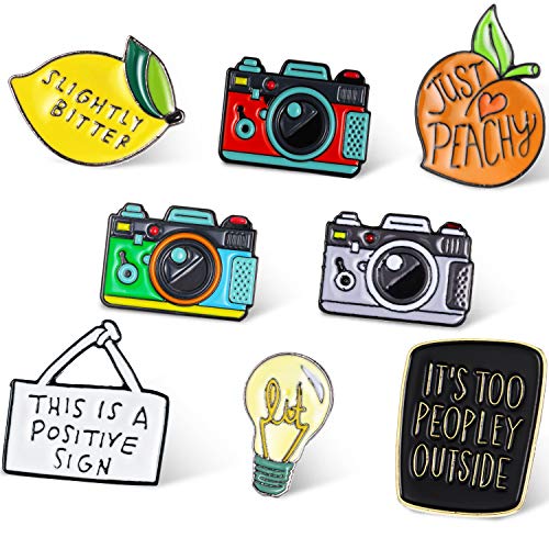 8 stück emaille brosche pins revers broschen abzeichen pins für kleidung taschen rucksäcke jacken