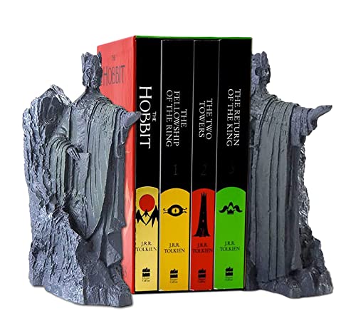 Image of Bookends Book End Lord of Rings Hobbit Book Decoration Resin,Decorative Book Stopper Binder and Dividers,Hobbit Decoration Resin Book End Anti-Slip substitutes for Library Office Home Study14.8cm
