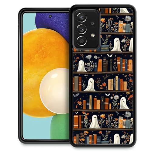 TAMEFOX Compatible with Samsung Galaxy A52 Case,Halloween Grimoire Ghost Slim Soft Shockproof TPU Protective Cover Case for Samsung Galaxy A52