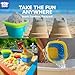 TOY Life Collapsible Beach Toys for Kids with 4 Silicone Collapsible Sand Buckets & 8 Shovels & Mesh Bag, Travel Beach Essentials for Kids Sand Toys Toddlers, Sandbox Toys for Boys Girls Ages 3-5 4-8