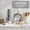 T-fal Stainless Steel Pots and Pans Set 11 Piece, Induction, Oven Broiler Safe 500F, Kitchen Cooking Set w/Fry Pans, Saucepans, Saute Pan, Dutch Oven, Steamer, Cookware, Dishwasher Safe, Silver #2