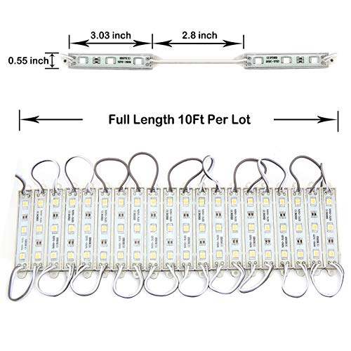 Pomelotree Storefront Lights 3 Led 40Pcs 5050 Led Module Lights Waterproof Led Window Lights Super Bright Decorative Lights With Tape Adhesive For Store Advertising Signs 20Ft (2 Pack) (Red) #TOP7