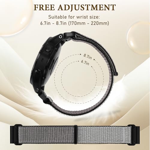 Correa de Nylon Sport para Garmin Fenix 22 mm miniatura 5
