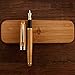 Fountain Pen Writing Set Case Handcrafted Bamboo Vintage Collection with Ink Refill Converter Gold Medium Nib Business Antique Gift Pen