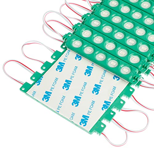 Image of Q QINGCHEN DC24V Green Injection LED Module 1.2W Waterproof led Light Strip for Letter Advertising Signs with Tape Adhesive Backside (200pcs Pack,Green, 24 Volt)