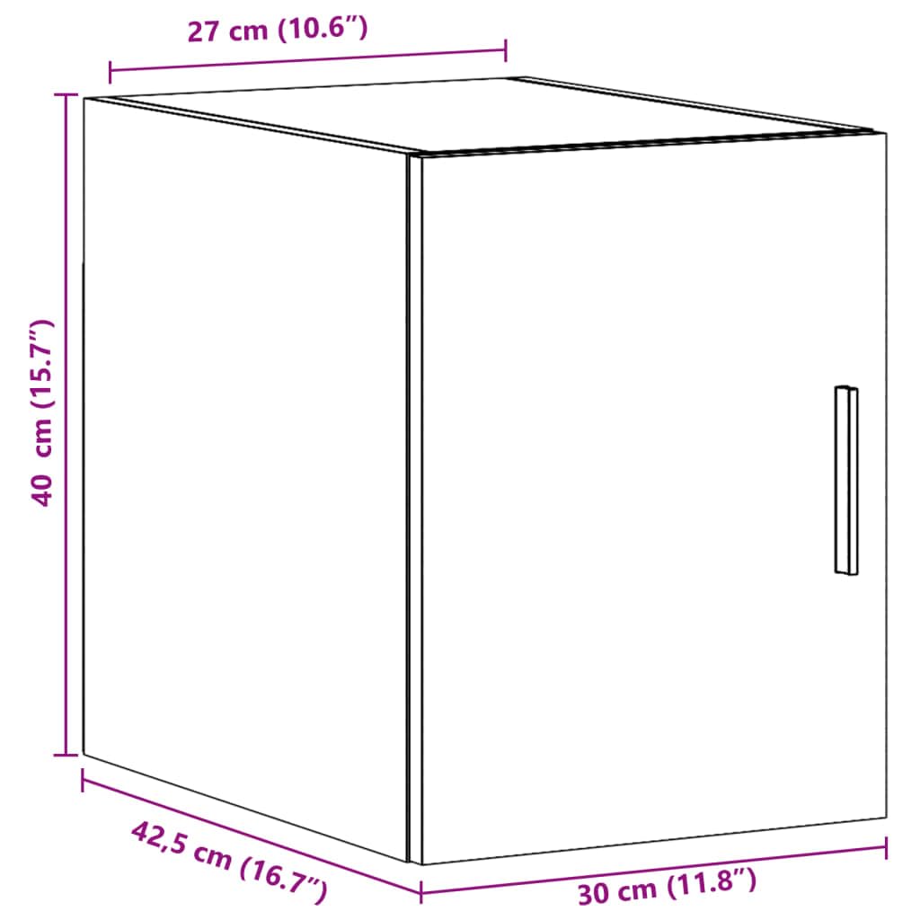 vidaXL Armoire Murale chêne Sonoma 30x42,5x40 cm Bois d'ingénierie