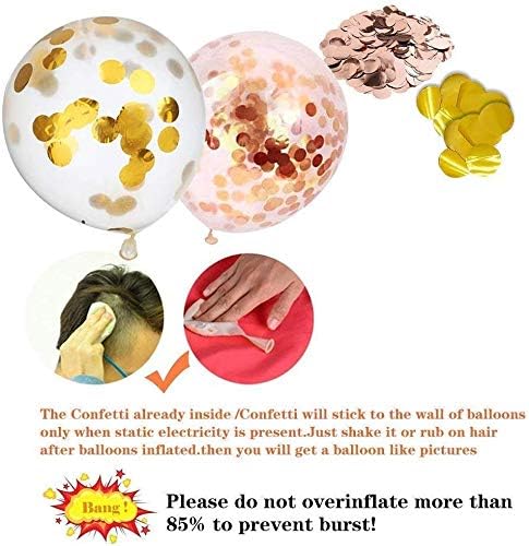 Miniatura 4 de Paquete de 40 globos de látex de unicornio para arco kit de columna, guirnaldas de helio, globos de confeti para fiesta de feliz cumpleaños, bodas,