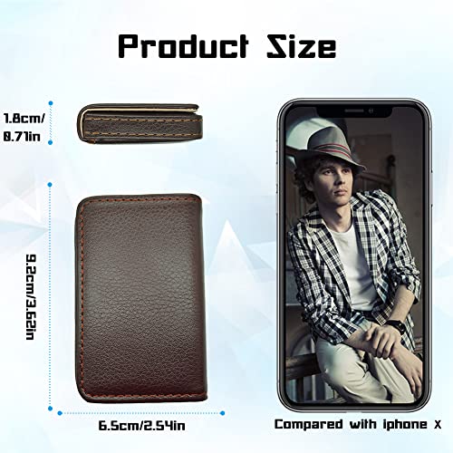 Waylipun Business Card Holder, PU Leather Business Card Case - Image 4