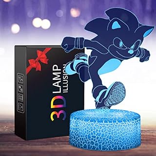 GUOTOPJIA 3D Anime Toy Night Light, Suitable for Children's Room Home Decoration, 16 Color Changes with Remote Control&Touch, Birthday Gifts for Boys and Girls