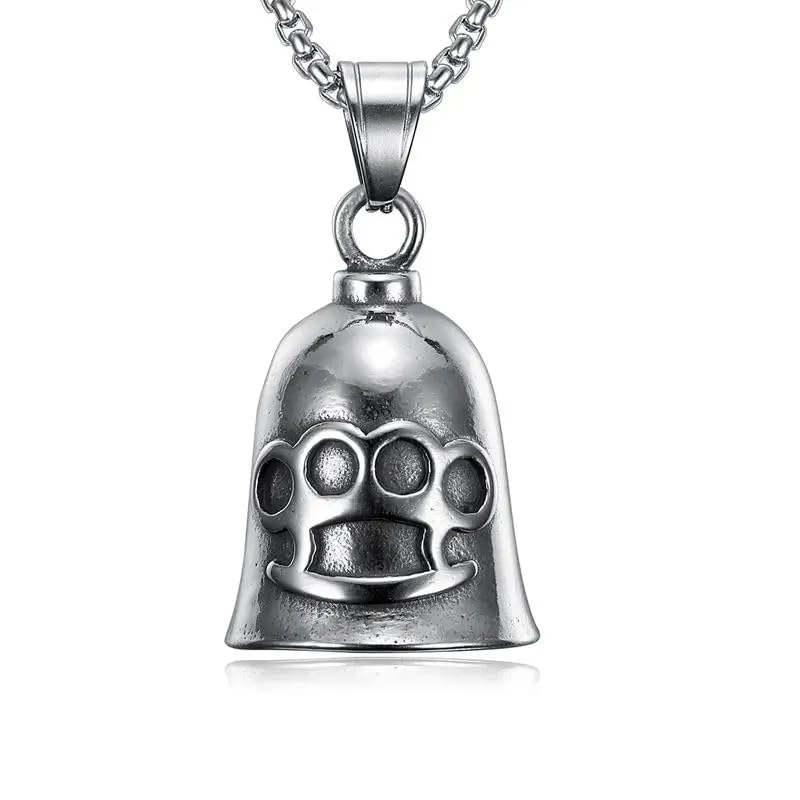 Cloche moto argent 925 sterling style punk, l'accessoire indispensable pour vos road trips