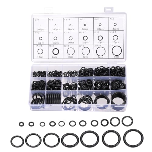 Kit d'assortiment joints toriques en caoutchouc nitrile PATIKIL NBR 770pcs