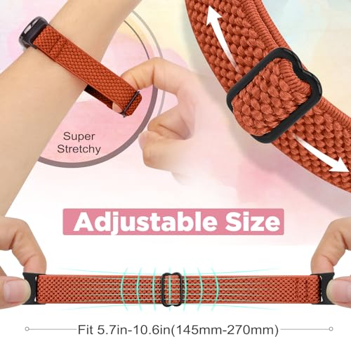 Image of Bcuckood Elastic Bands Compatible with Xiaomi Mi Band 8 Women Men, Stretchy Solo Loop Soft Nylon Elastic Strap Replacement Wristband for Xiaomi Mi Band 8,3 PCS