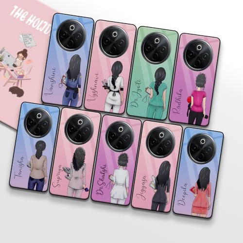 Image of COLORflow Back Cover Compatible with Vivo T4 5G / Y300 Pro 5G / iQOO Z10 5G | Professional Girl Color Customized | Shockproof TPU Bumper with Camera Protection Back Cover