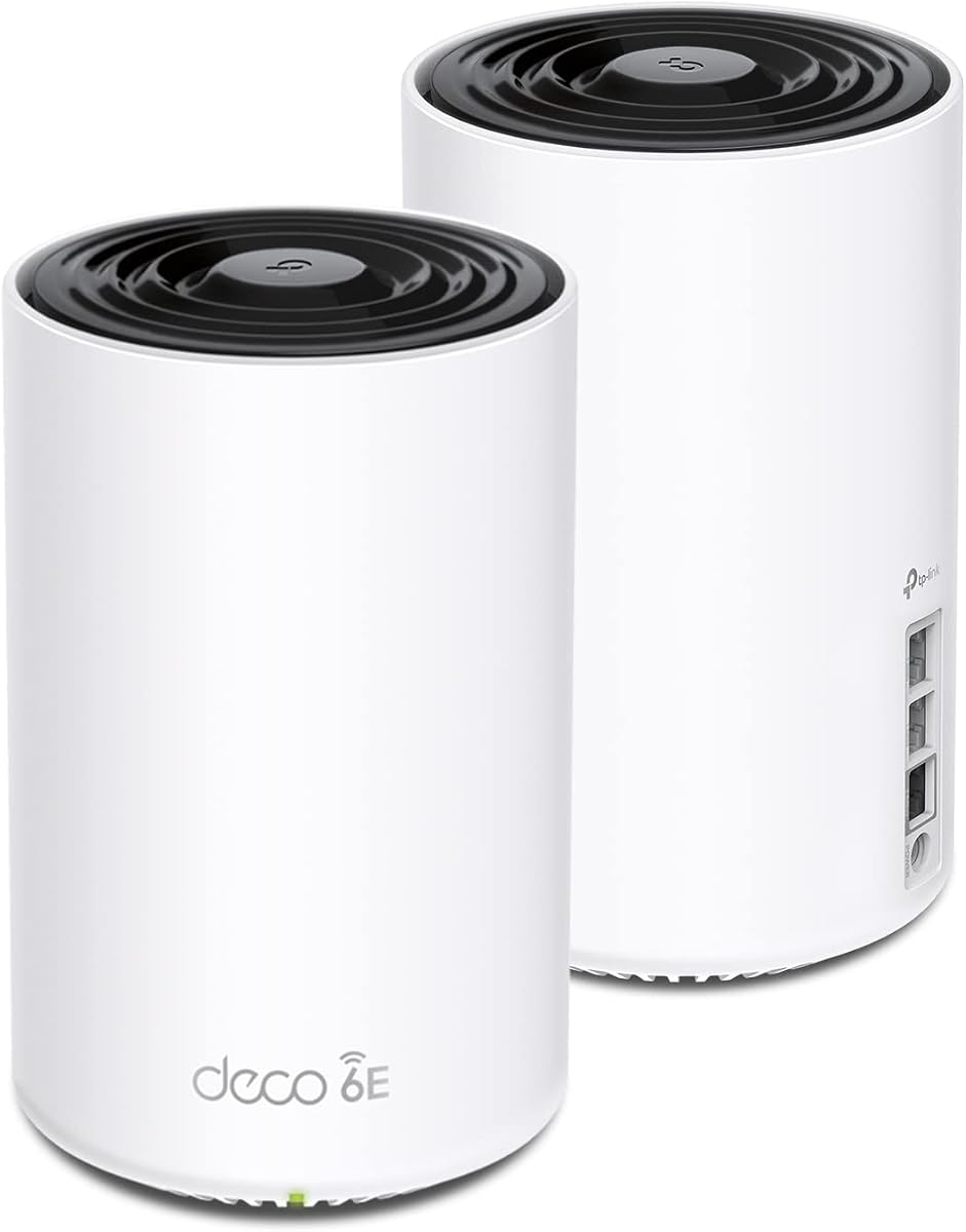 TP-Link Deco AXE5400 Tri-Band WiFi 6E Mesh System(Deco XE75 Pro) - 2.5G WAN/LAN Port, Covers up to 5500 Sq.Ft, Replaces WiFi Router and Extender, AI-Driven Mesh, New 6GHz Band, 2-Pack (Renewed)