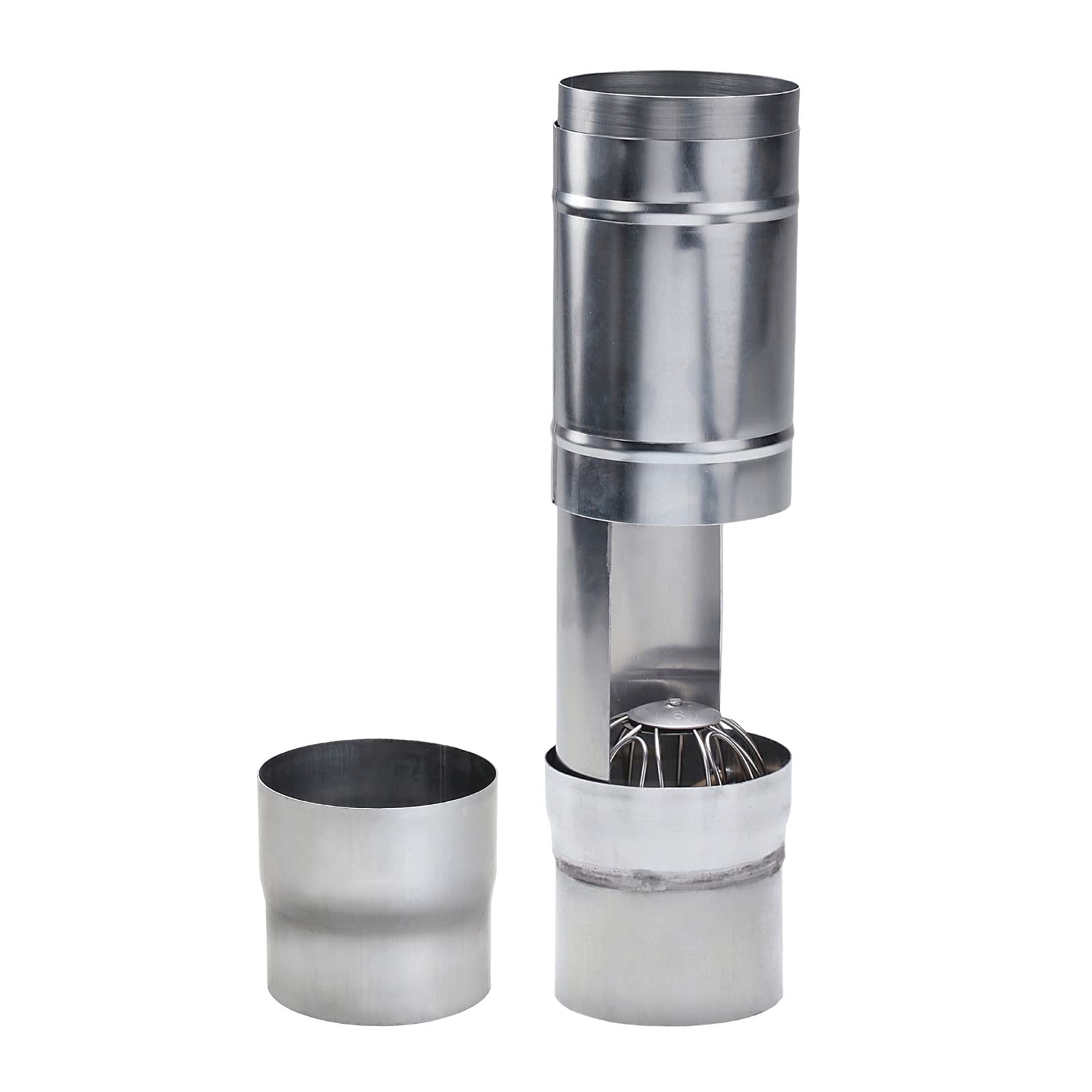Laubsammler Zink mit Sieb DN 100 inkl. Adapter Regenwasserfilter Laubabscheider für Blechfallrohre mit 100 mm Durchmesser. Verhindert das Zusetzen und Verstopfen von Fallrohren durch Grobschmutzsieb