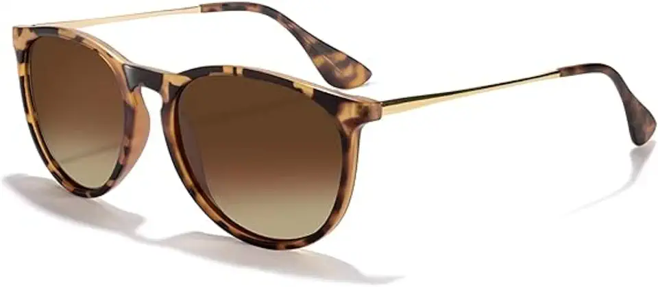 Óculos de Sol Retrô Unissex com Lentes Polarizadas HD UV400, Armação TR90 Flexível, Estilo Vintage Moderno, Tartaruga