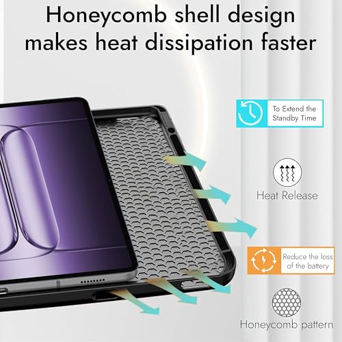 Image of TGK Case for OnePlus Pad 3 13.2 inch Tablet, Pad 2 Pro, Pad 4 Pro Case Trifold Smart Stand Cover (Black)